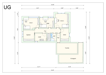 WEIZENEGGER Grundriss Einfamilienhaus Weingarten Untergesschoss WEIZENEGGER Grundriss Einfamilienhaus Weingarten Untergesschoss