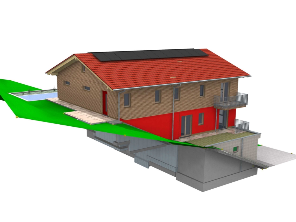 Hausbaubesichtigung in Mittelurbach 3D Visualisierung